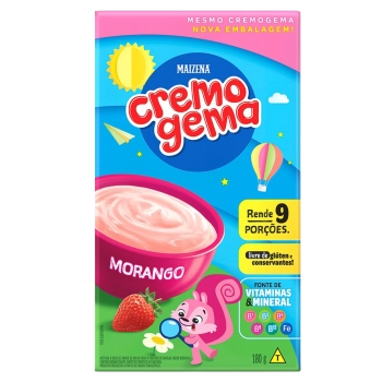 MINGAU MORANGO MAIZENA CREMOGEMA CAIXA 180G