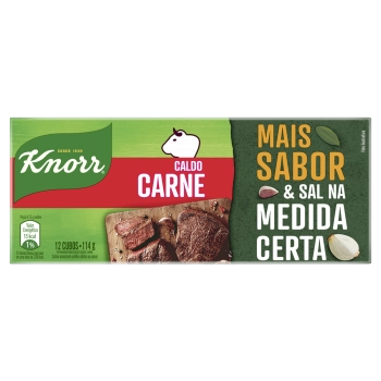 CALDO TABLETE CARNE KNORR MAIS SABOR C/ 12 UNID 114G 
