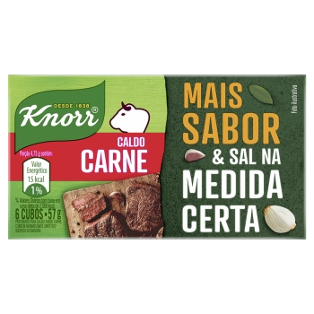 CALDO TABLETE CARNE KNORR MAIS SABOR C/6 UNID 57G 