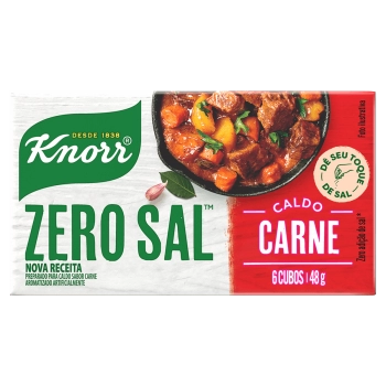 CALDO TABLETE CARNE KNORR ZERO SAL C/6 UNID 48G 