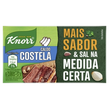 CALDO TABLETE COSTELA KNORR MAIS SABOR C/ 6 UNID 57G 