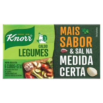 CALDO TABLETE LEGUMES KNORR MAIS SABOR C/6 UNID 57G 