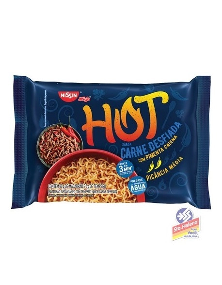 Nissin Lámen Hot Carne Desfiada 85g