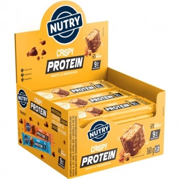 BARRA PROTEÍNA CRISPY PASTA AMENDOIM DP 12X30G