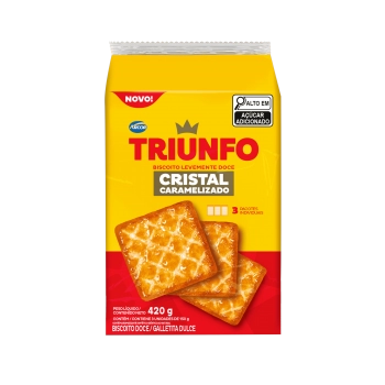 BISCOITO TRIUNFO CRISTAL CARAMELIZADO 420G 