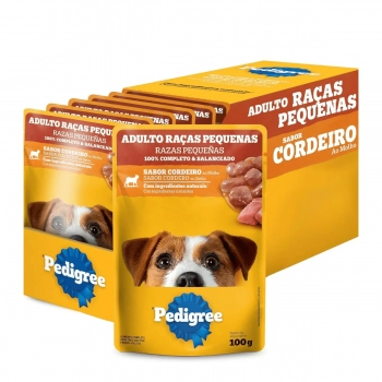 PEDIGREE SACHE CORDEIRO RAÇAS PEQUENAS L18P15 18X100G