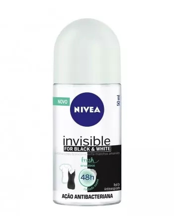 Nivea Desodorante Roll On Black & White Fresh Feminino 50ml