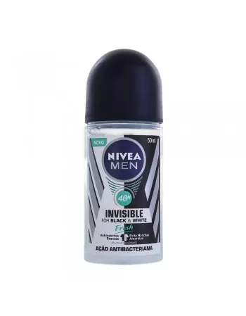 Nivea Desodorante Roll On Black & White Fresh Masculino 50ml