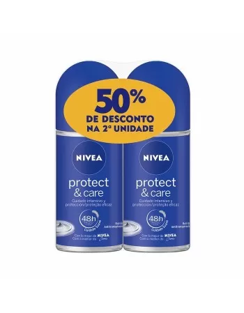 Nivea Desodorante Roll On Protect & Care Pack com 50% de Desconto 50ml