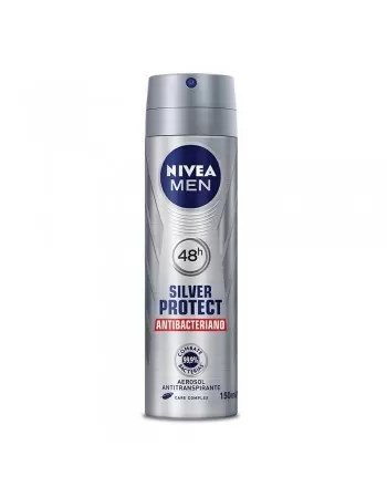 Nivea Desodorante Aerosol Silver Protect Antibacteriano 150ml