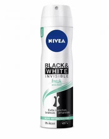 Nivea Desodorante Aerosol Black & White Fresh Feminino 150ml