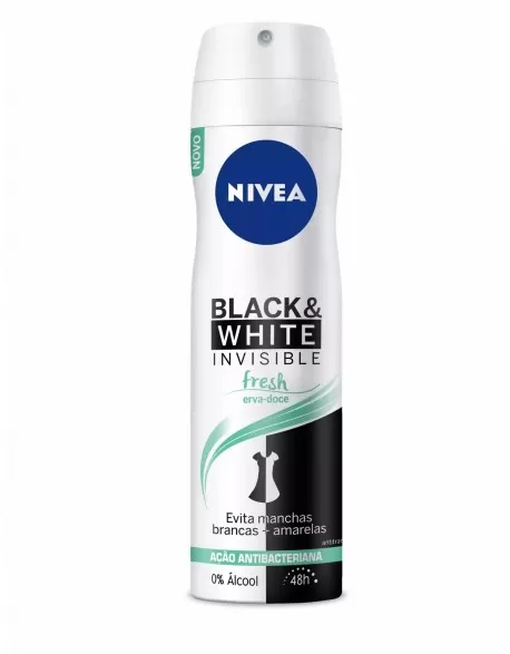 Nivea Desodorante Aerosol Black & White Fresh Feminino 150ml