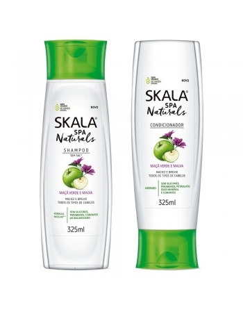 Skala Shampoo e Condicionador Maçã Verde e Malva 325ml