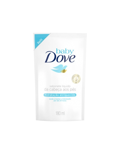 Dove Baby Sabonete Líquido Hidratação Enriquecida Refil 180ml