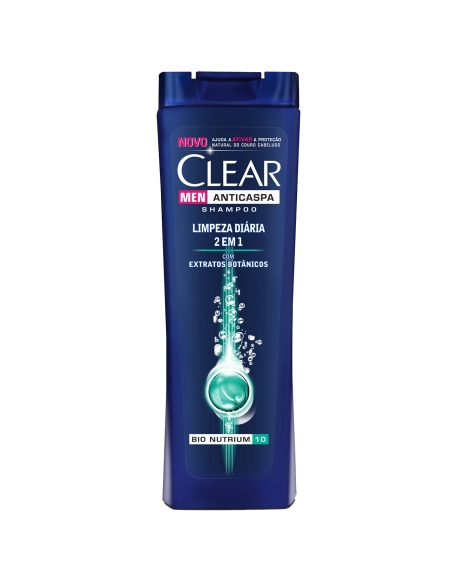 Shampoo Clear Men Anticaspa Limpeza Diária 2 em 1 400ml