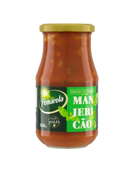 Molho de Tomate Pomarola Manjericão Vidro 12x420g