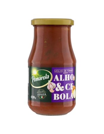 Pomarola Molho de Tomate Alho e Cebola Vidro 420g