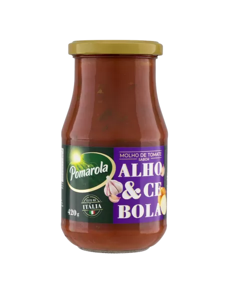 Molho de Tomate Pomarola Alho e Cebola Vidro 12x420g