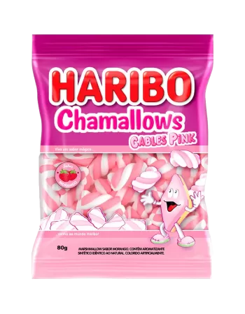 Haribo Chamallows Cables Pink 80g