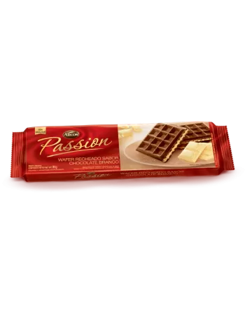 Biscoito Wafer Chocolate Branco Passion 80g
