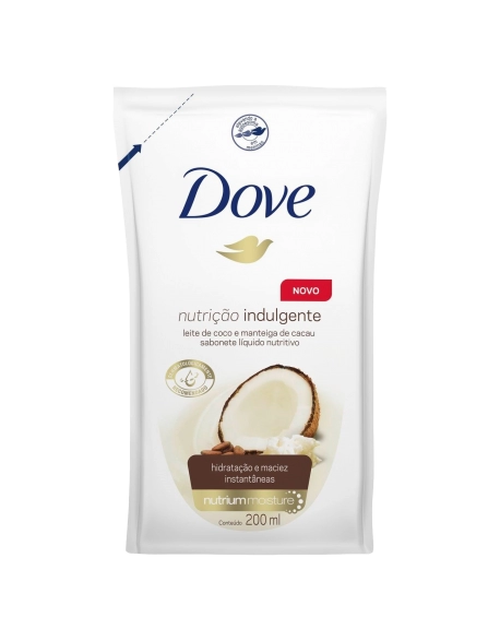 Dove Sabonete Líquido Nutrição Indulgente Refil 200ml