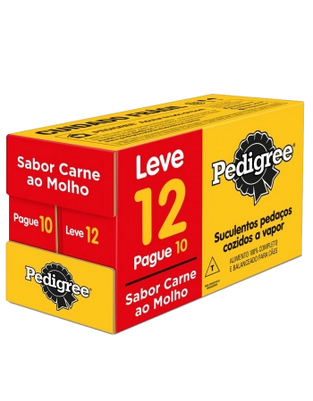 PEDIGREE® Sachê Adulto Sabor Carne Ao Molho Leve 12 Pague 10 12X100g