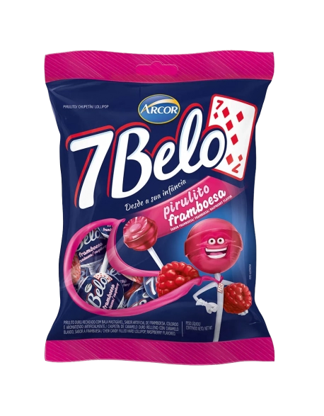 Pirulito 7BELO Framboesa 600g