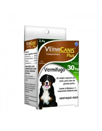 Vermicanis Plus Comprimidos 2,4g com 20 unidades