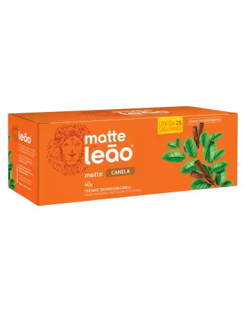 Chá Matte Leão com Canela 25 Sachês de 1,6g