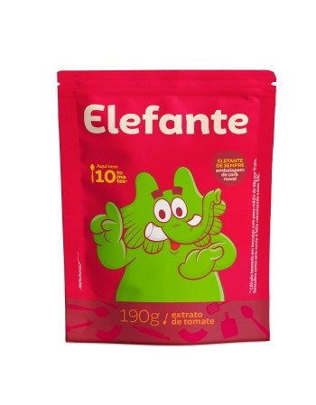 Extrato de Tomate Sachê Elefante 190g