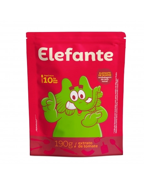 Extrato de Tomate Sachê Elefante 190g