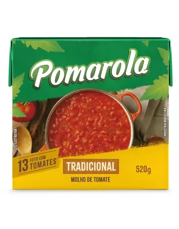 Molho de Tomate Pomarola Tradicional Tetra 520g