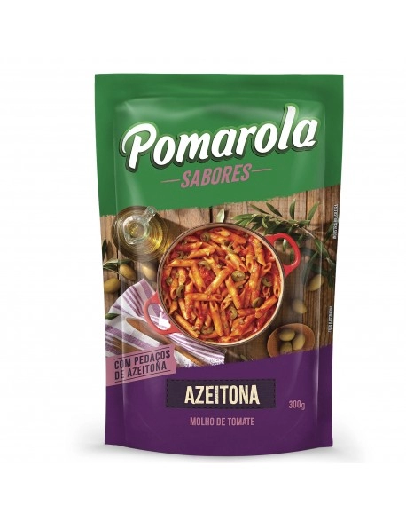 Pomarola Caseiro Molho de Tomate Alho, Azeite e Azeitona 300g