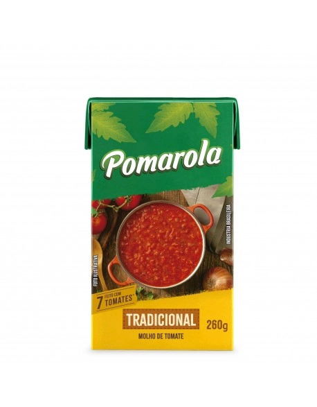 Pomarola Molho de Tomate Tradicional Tetra 260g