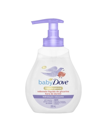 Dove Baby Sabonete Líquido Glicerina Hidratante Relax Hora de Dormir Refil 200ml