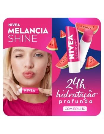 Nivea Protetor Labial Melancia Shine 4,8g