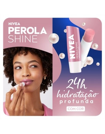 NIVEA Hidratante Labial Pérola Shine 4,8g