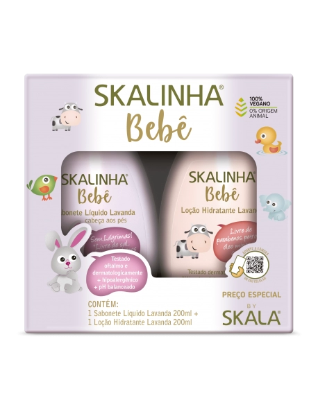 Skala Skalinha Bebê Sabonete Líquido + Loção Hidratante Lavanda 200ml