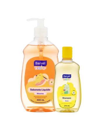 Baruel Baby Sabonete Líquido Glicerina 400ml + Shampoo Suave 210ml