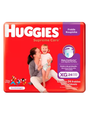 Huggies Fralda Roupinha Supreme Care Mega XG 24 unidades