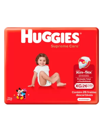 Huggies Fralda Supreme Care Mega XG 26 unidades