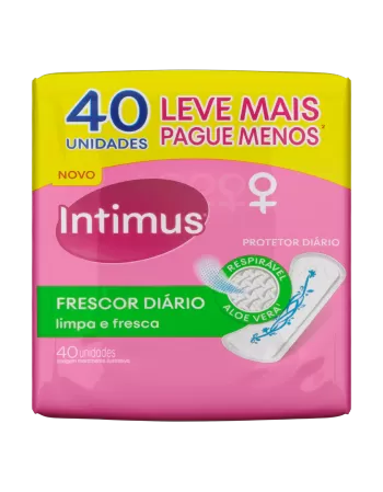 Intimus Protetor Diário Sem Abas Frescor Diário Promo 40 unidades