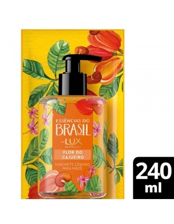 UNI LUX SABONETE LIQ ESS BR MAOS FLOR CAJUEIRO 240ML (12)