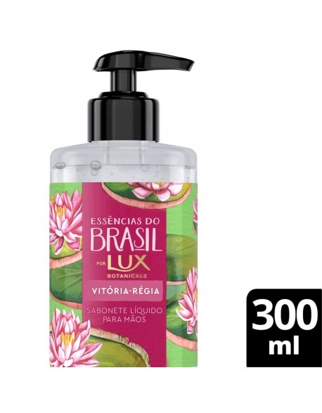 UNI LUX SABONETE LIQ ESS BR MAOS VITORIA REGIA 300ML (12)