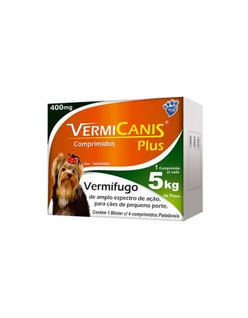 Vermífugo Vermicanis 400mg com 4 Comprimidos