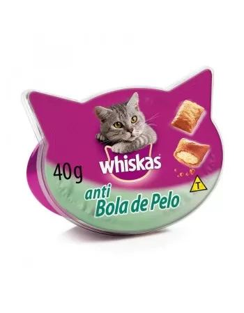 WHISKAS® Temptations Anti Bola de Pelo Para Gatos Adultos 40 g