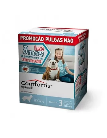 Comfortis™ - Antipulgas para cães e gatos Combo 3 Blister de 810mg