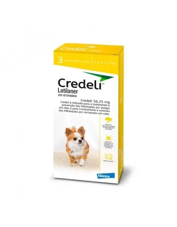 Credeli™ antipulgas e anticarrapatos para cães 56.25mg