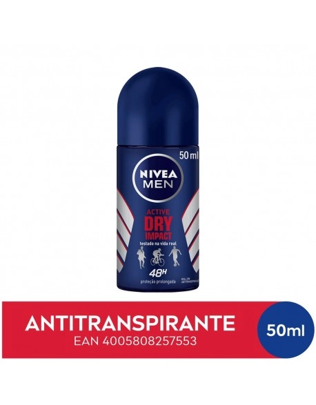 Nivea Men Desodorante Antitranspirante Roll On Dry Impact 50ml