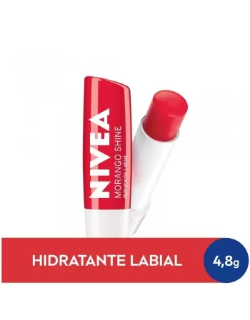 Nivea Hidratante Labial Morango Shine 4,8 g